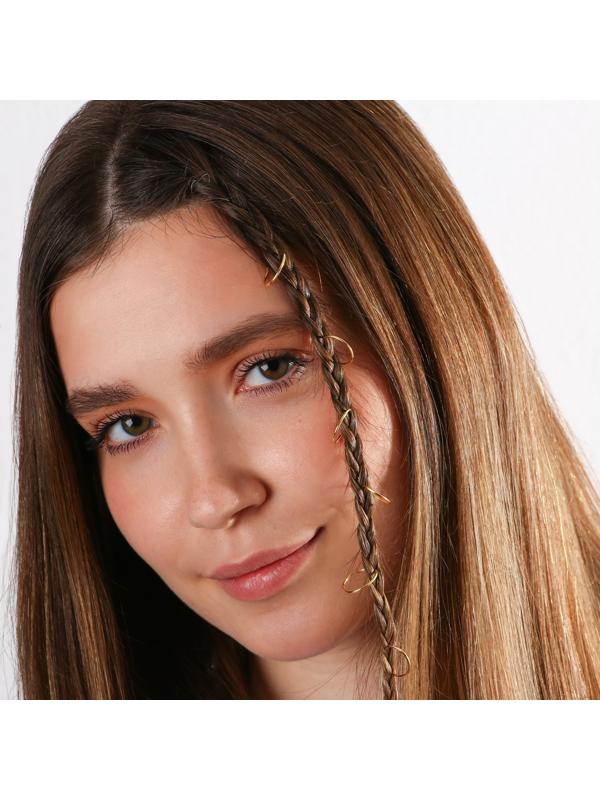 Колечки для волос «Будь собой», пирсинг, 6 шт.