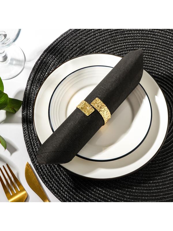 Кольцо для салфетки «Кавайон», 4,5×4 см, цвет золотой