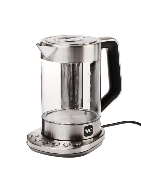 Чайник электрический Windigo LSK-1807, стекло, 1.7 л, 2200 Вт, регулировка t°