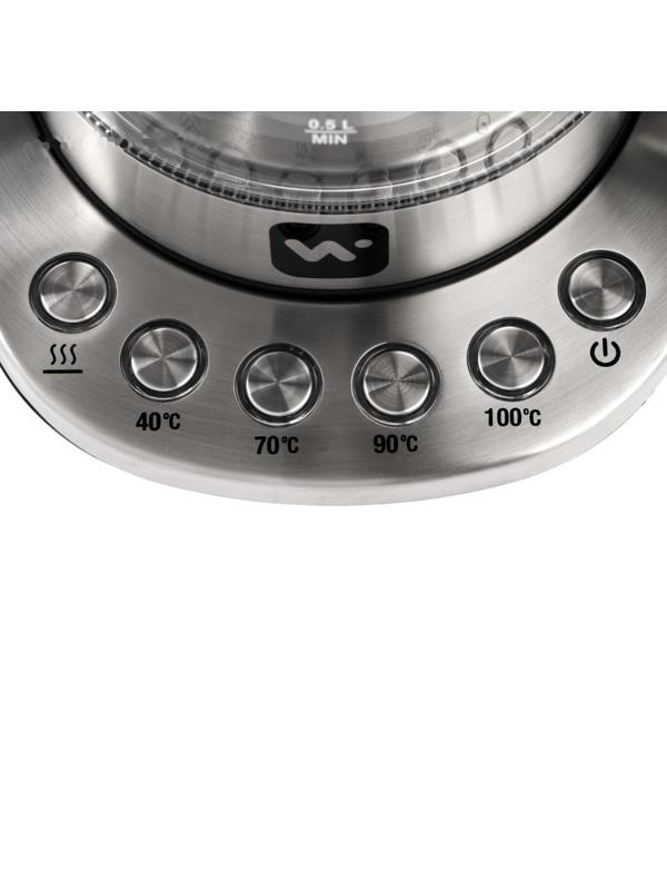 Чайник электрический Windigo LSK-1807, стекло, 1.7 л, 2200 Вт, регулировка t°