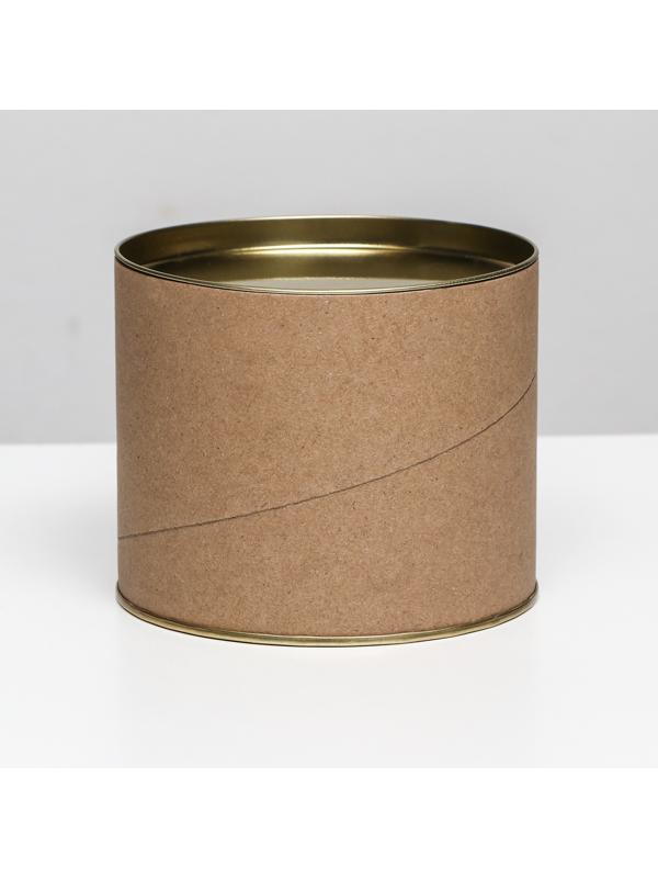 Тубус 120х100 мм (80 мм внутренняя высота), картон, металлическая крышка