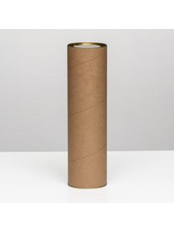 Тубус 92х340 мм (320 мм внутр. высота), под бутылку/футболку, картон, металлическая крышка