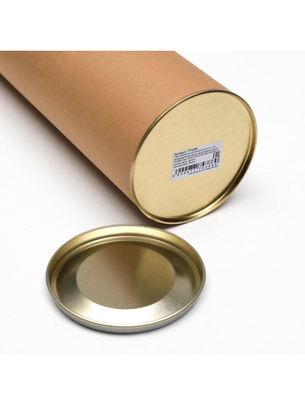 Тубус 92х340 мм (320 мм внутр. высота), под бутылку/футболку, картон, металлическая крышка