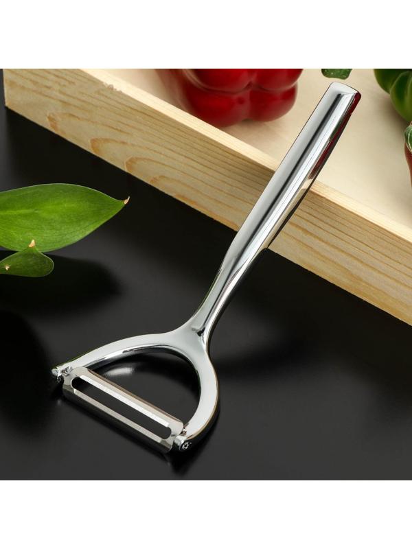 Овощечистка горизонтальная Доляна Shapes, нержавеющая сталь, цвет хромированный