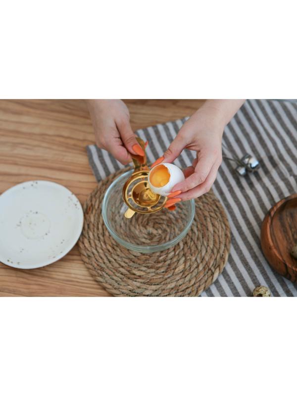 Сепаратор для яиц с ушками Goldie, цвет золотой