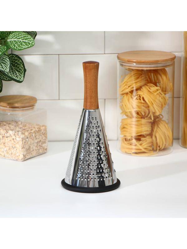 Тёрка Доляна Forest, 24×11,5 см, силиконовое основание, цвет чёрный, коричневый