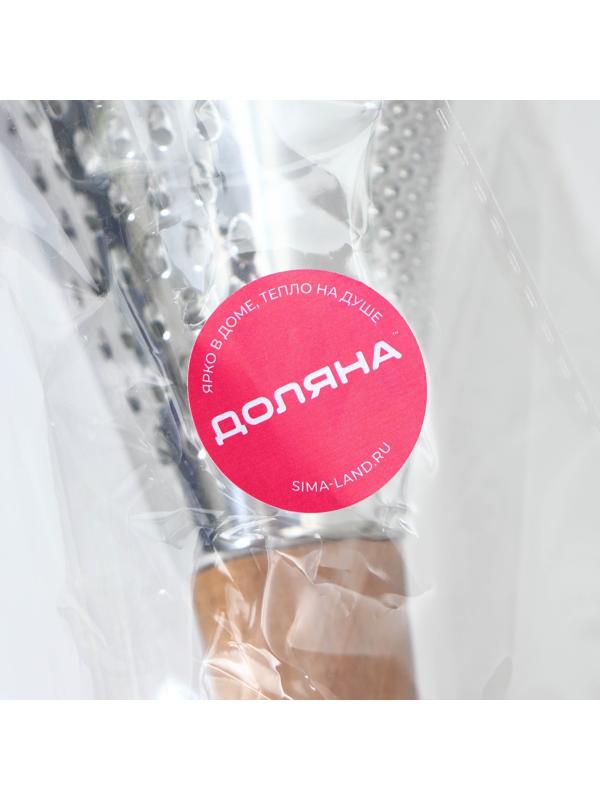 Тёрка Доляна Forest, 24×11,5 см, силиконовое основание, цвет чёрный, коричневый