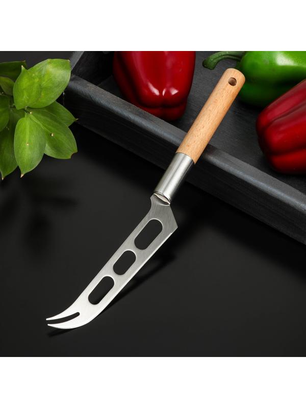 Нож для сыра Доляна «Валдай», нержавеющая сталь, цвет серебряный