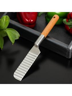 Нож для фигурной нарезки Доляна «Валдай», нержавеющая сталь, цвет бежевый