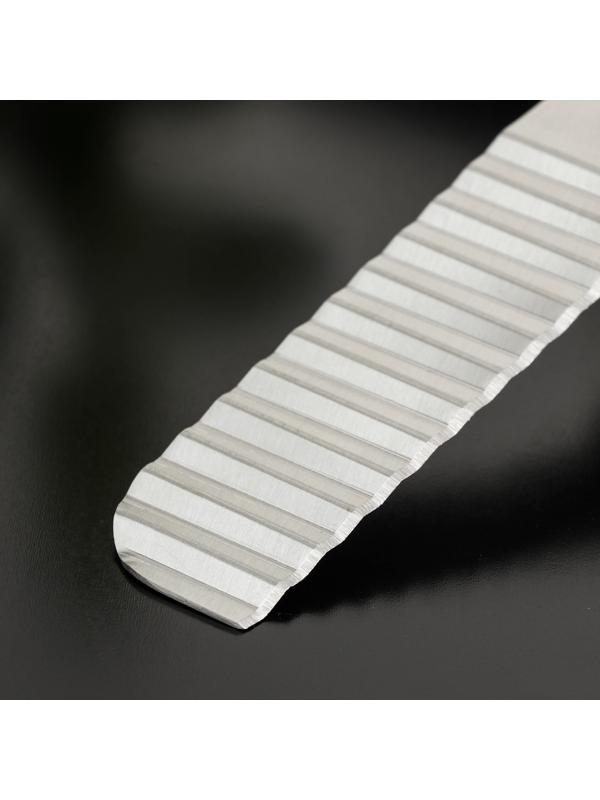 Нож для фигурной нарезки Доляна «Валдай», нержавеющая сталь, цвет бежевый