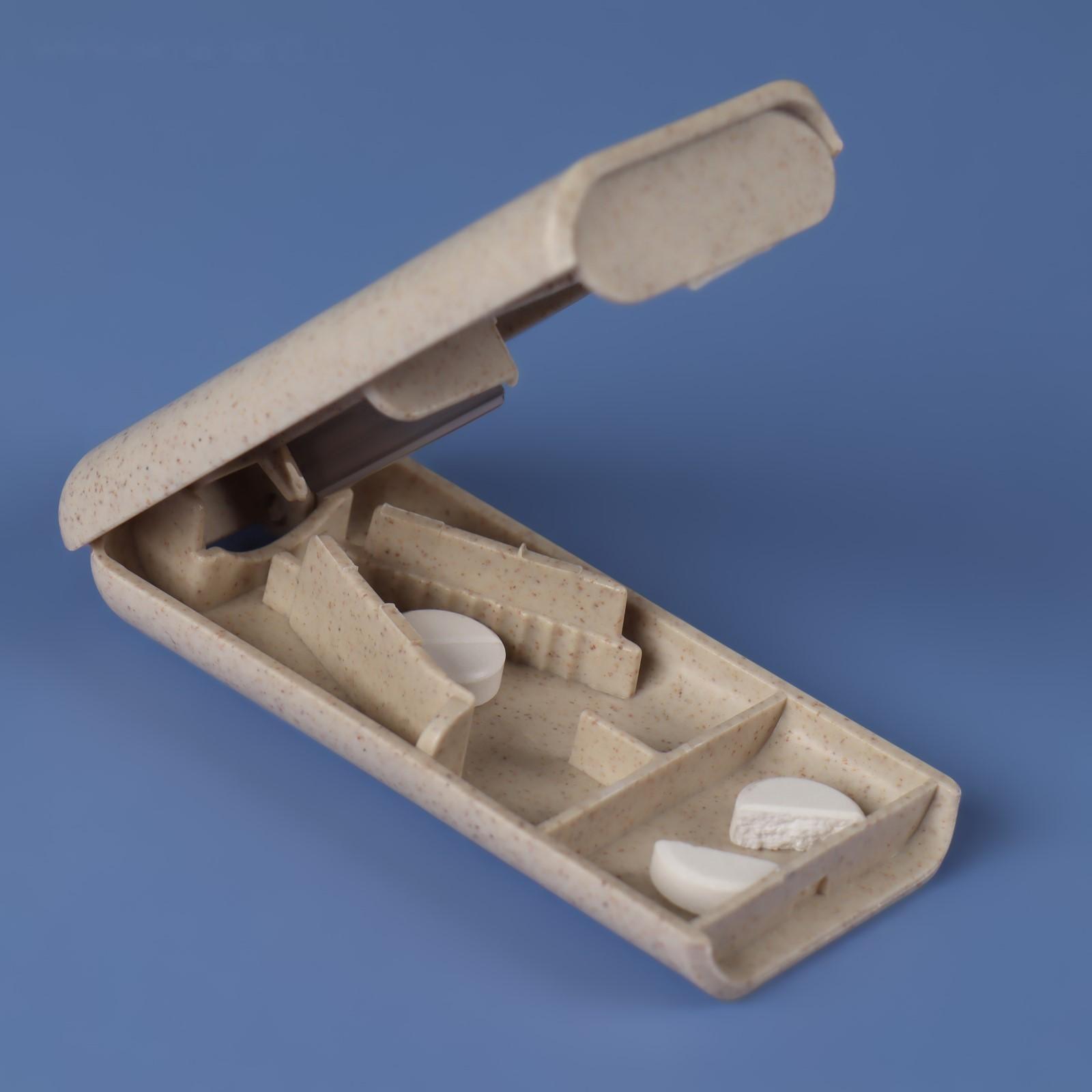 Таблетница с делителем, 1 секция, цвет МИКС