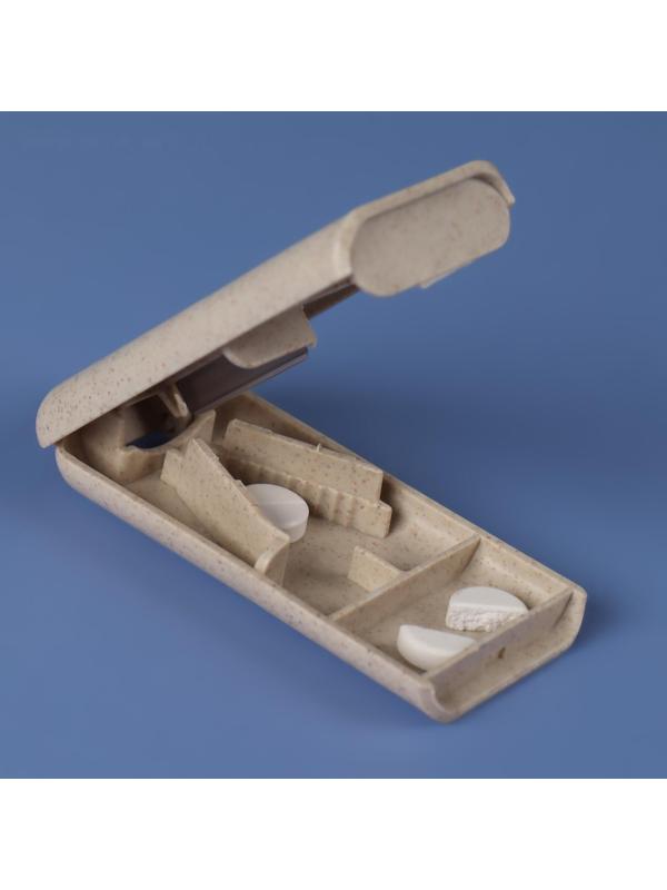 Таблетница с делителем, 1 секция, цвет МИКС