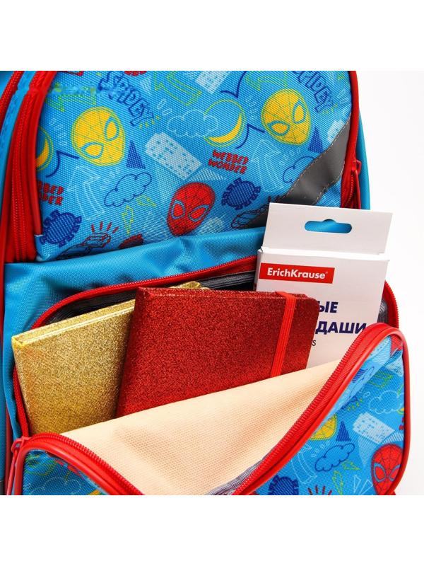 Рюкзак школьный с эргономической спинкой, 37х26х15 см, Человек-паук