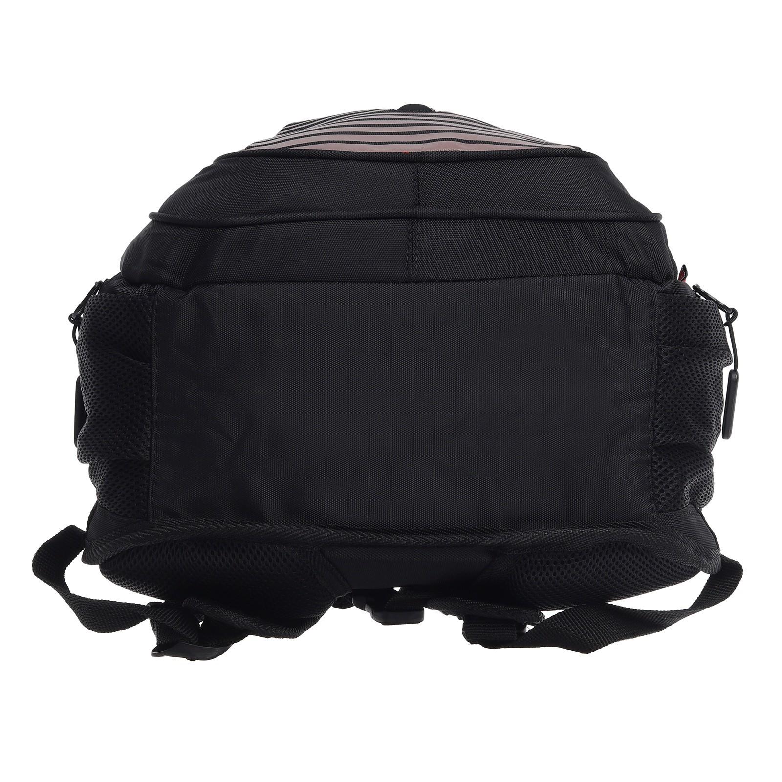 Рюкзак молодежный 41 х 26 х 15 см, эргономичная спинка, Merlin, чёрный M21-137-7