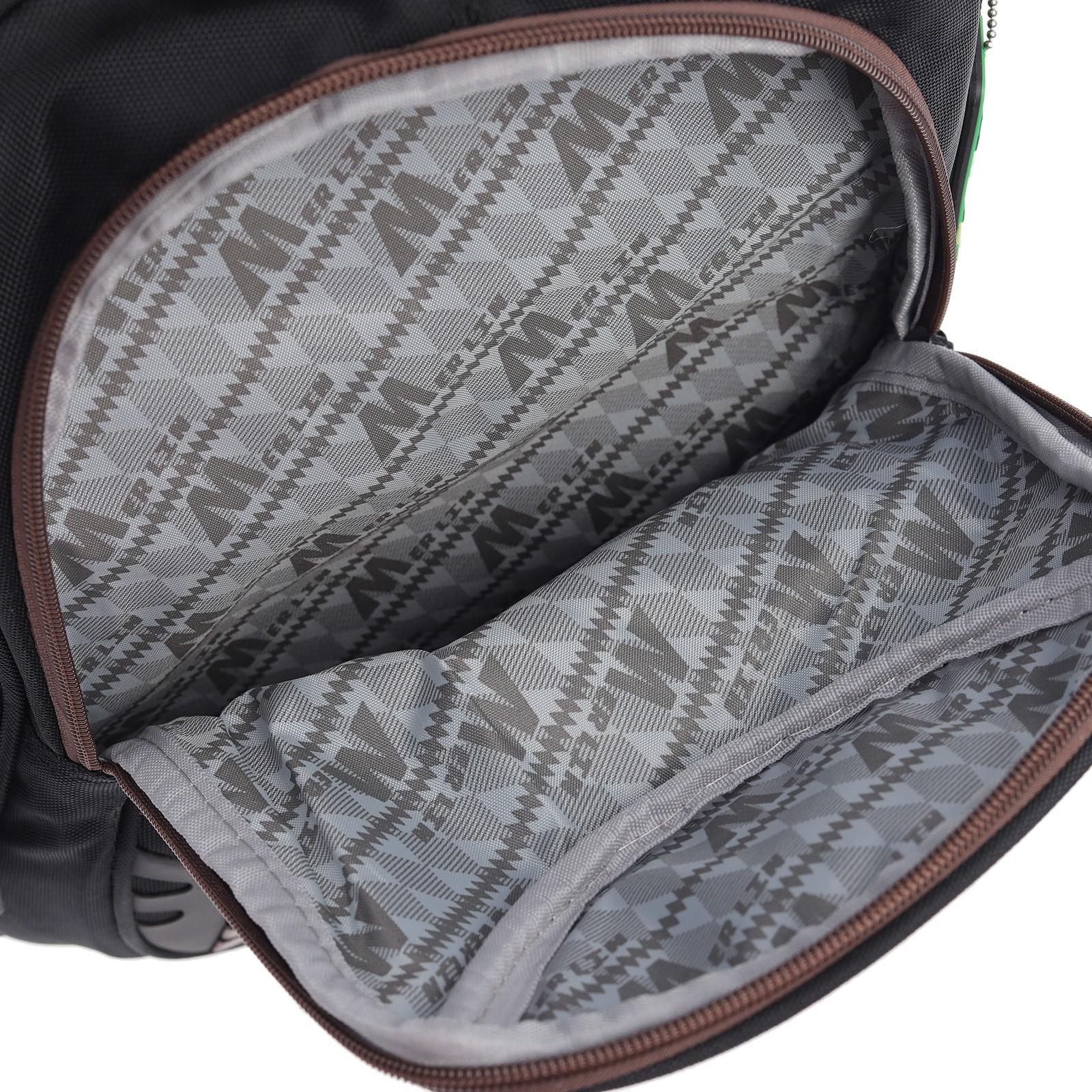 Рюкзак молодежный 41 х 26 х 15 см, эргономичная спинка, Merlin, чёрный M21-137-7