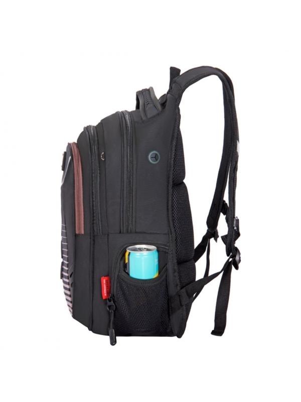 Рюкзак молодежный 41 х 26 х 15 см, эргономичная спинка, Merlin, чёрный M21-137-7