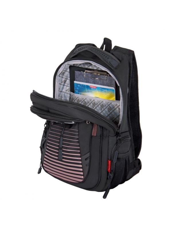 Рюкзак молодежный 41 х 26 х 15 см, эргономичная спинка, Merlin, чёрный M21-137-7