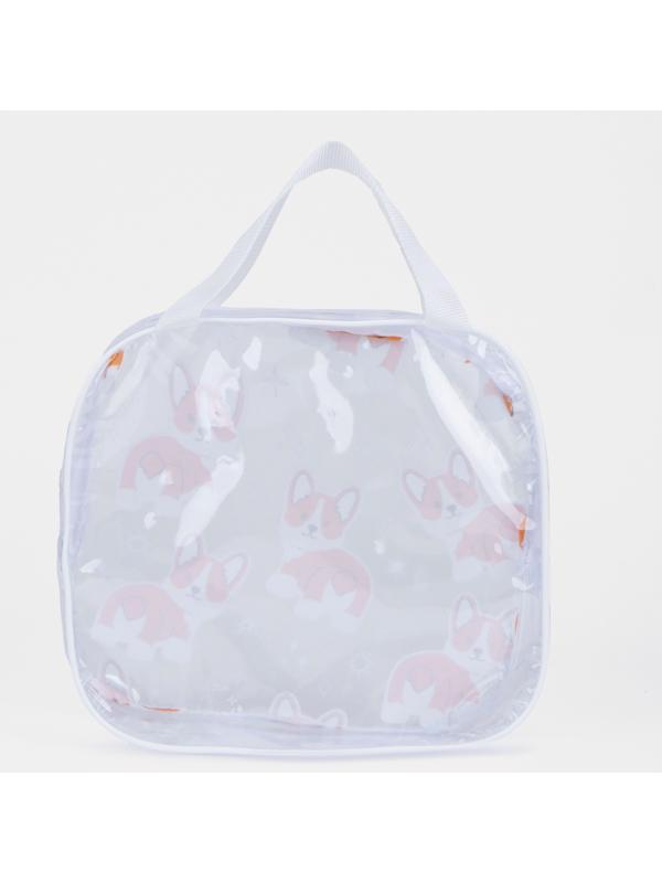 Косметичка на молнии, цвет белый