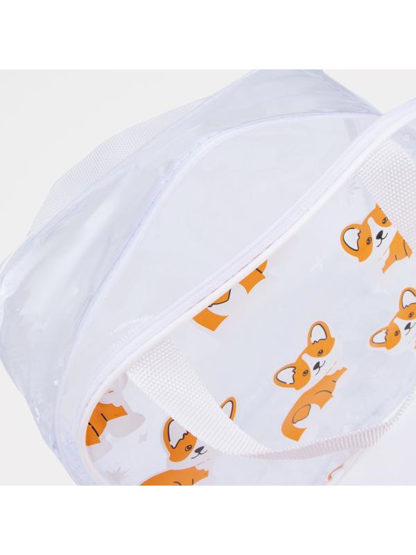 Косметичка на молнии, цвет белый