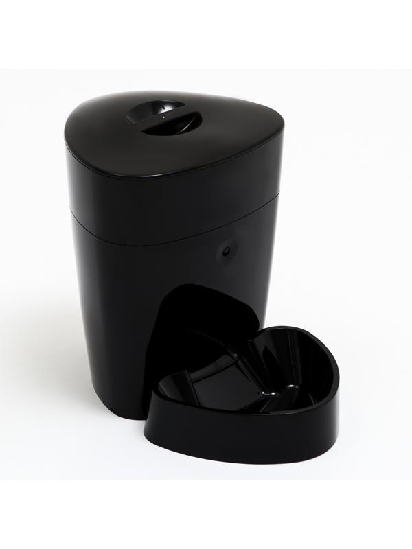 Умная автокормушка, контейнер 4 л, 2 кг сухого корма, функция записи голоса, черная