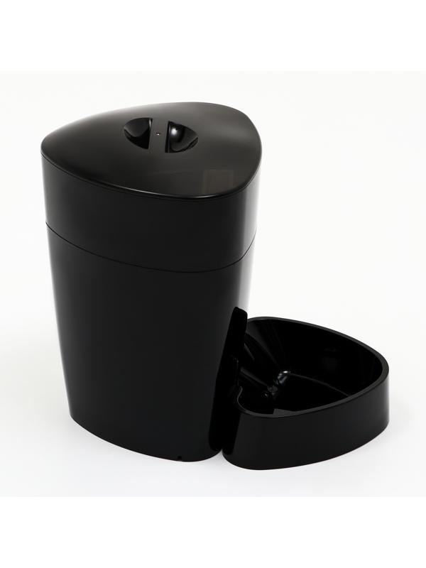 Умная автокормушка, контейнер 4 л, 2 кг сухого корма, функция записи голоса, черная