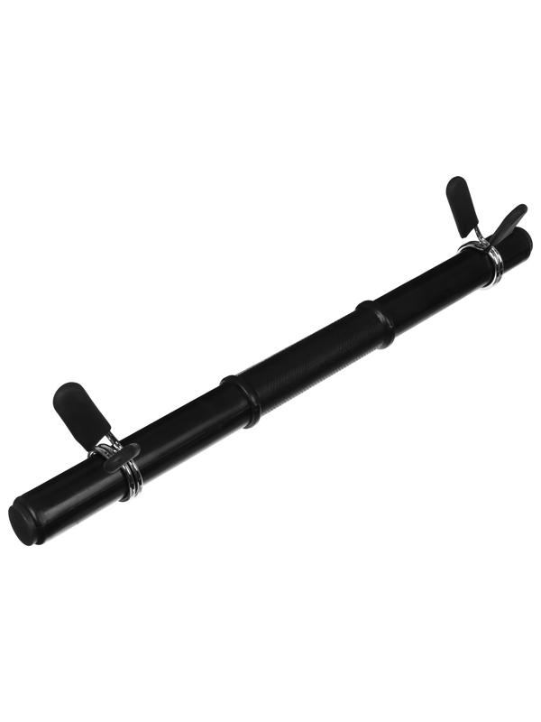 Гриф гантельный с зажимами, 45 см, d=30 мм, вес 0,59 кг, до 25 кг