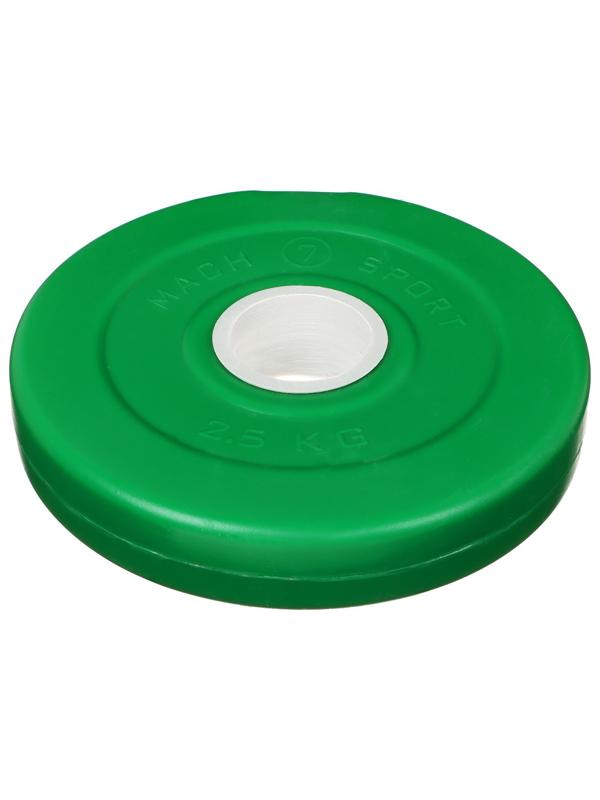 Диск гантельный 2,5 кг, d=50 мм, цвет зелёный