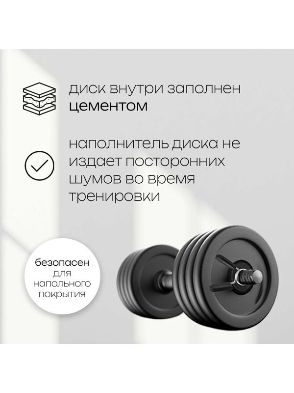 Диск гантельный 2,5 кг, d=50 мм, цвет зелёный