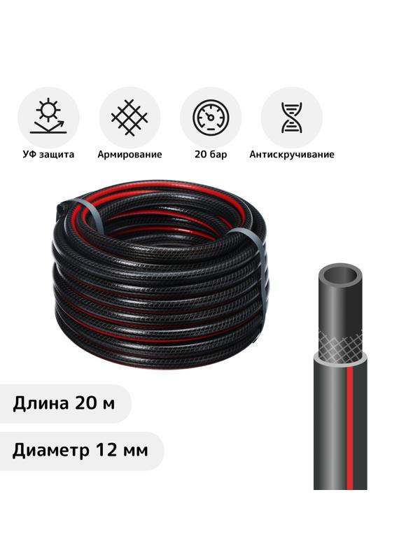 Шланг, ПВХ, d = 12 мм, L = 20 м, поливочный, садовый, «Чемпион»
