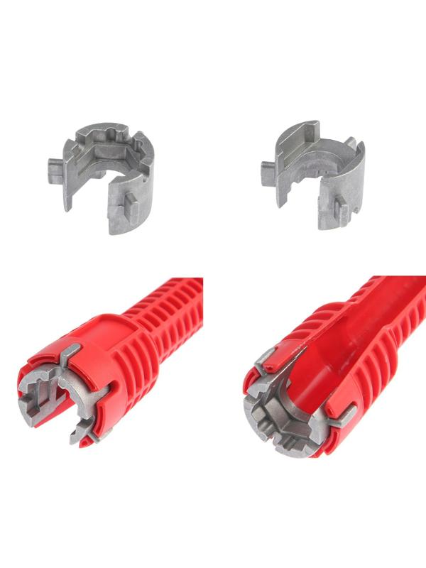 Ключ сантехнический 6 в 1 ТУНДРА, вставка 21-23-27 мм, корпус 28 и 52 мм, 250 мм