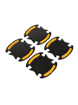 Наклейка под ручку дверей, карбон, набор 4 шт