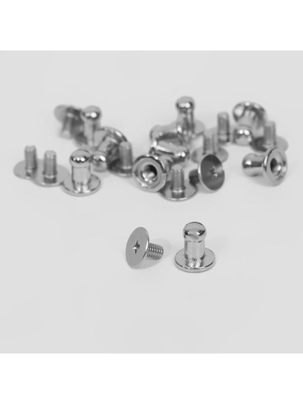 Кобурный винт d = 5/8 × 9 мм, 10 шт, цвет серебряный