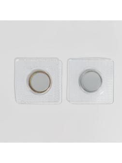 Кнопки магнитные потайные, d = 15 мм, 2 части, цвет серебряный