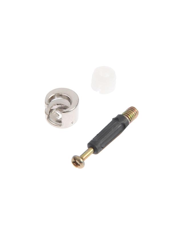 Эксцентриковая стяжка, набор 500 шт. d=15 мм H=12 мм, цинк.