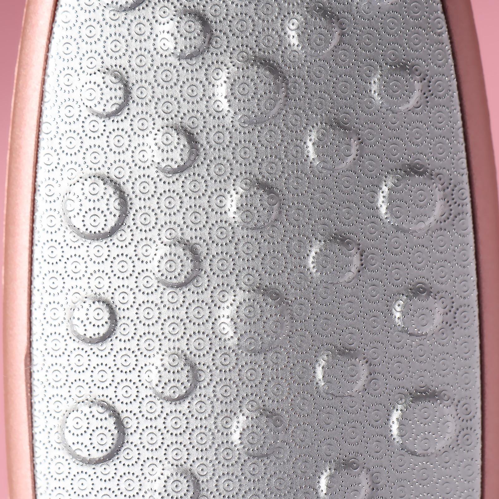 Тёрка для ног, лазерная, двусторонняя, с подставкой, 16,5 см, цвет розовое золото