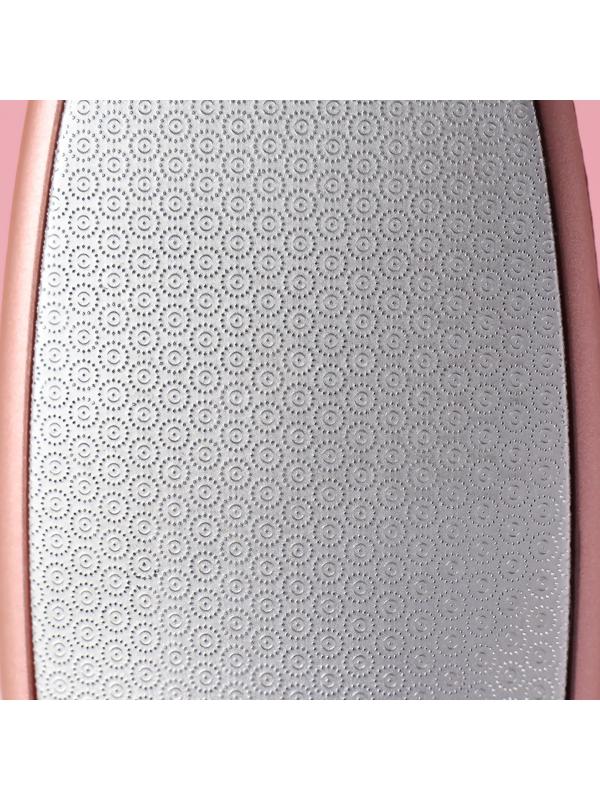 Тёрка для ног, лазерная, двусторонняя, с подставкой, 16,5 см, цвет розовое золото