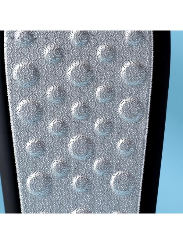 Тёрка для ног, лазерная, двусторонняя, с пилкой, прорезиненная ручка, 27 см, цвет чёрный