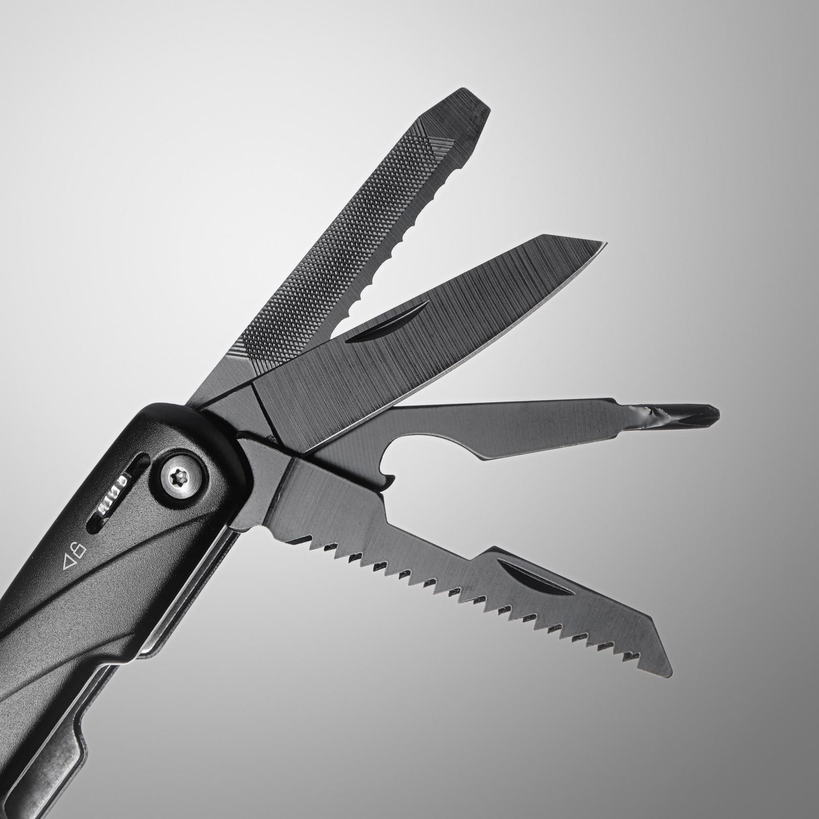 Мультитул с плоскогубцами и молотком, черные