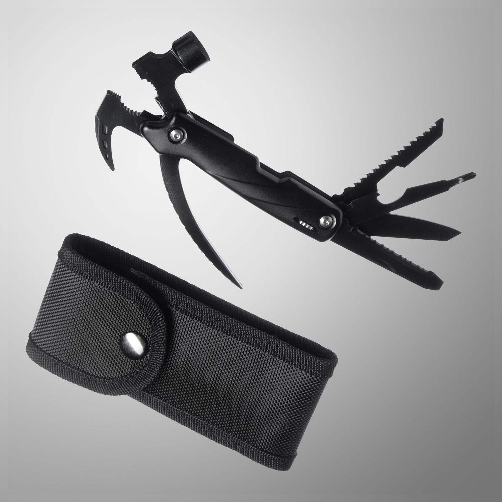 Мультитул с плоскогубцами и молотком, черные