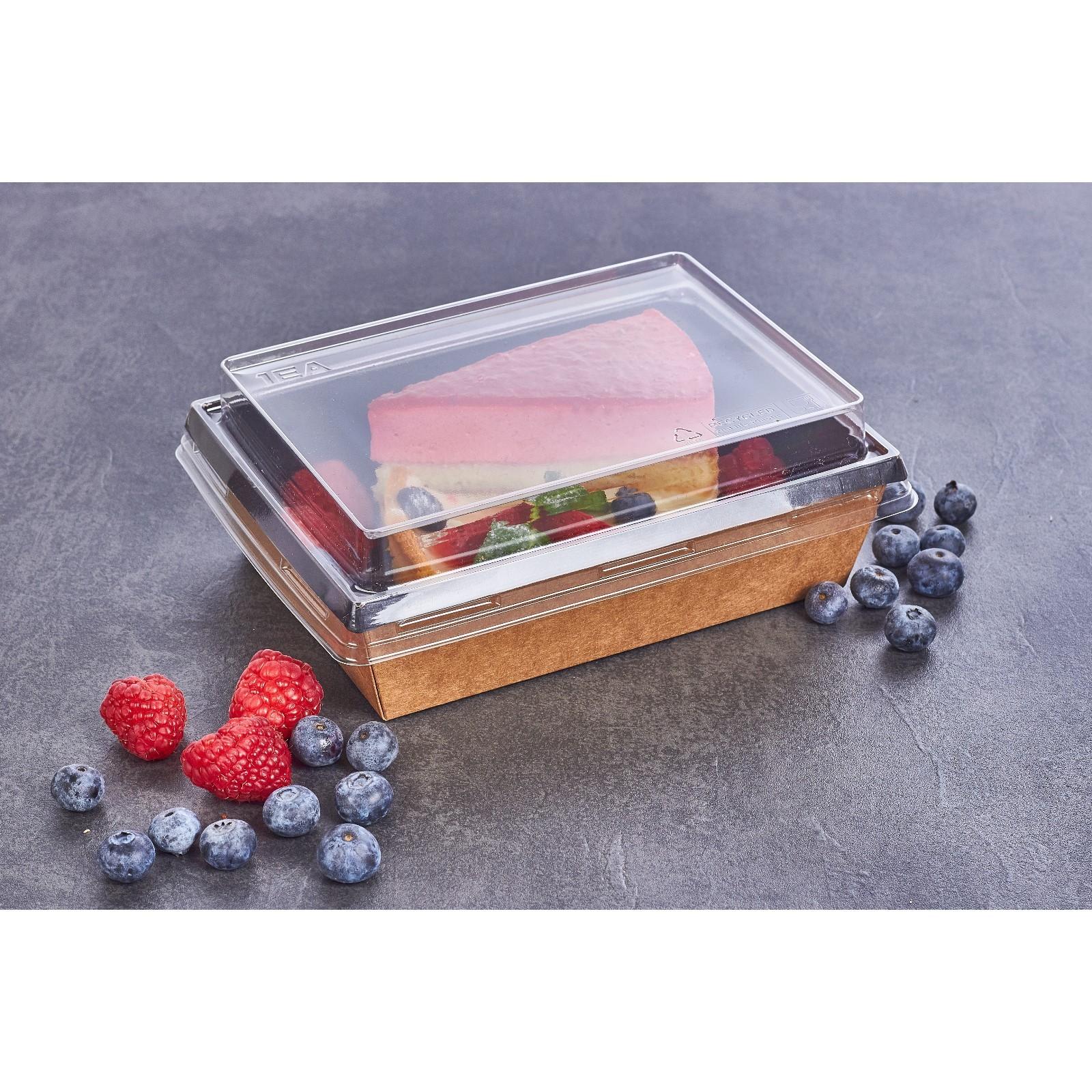 Салатник с купольной крышкой, черный, 16 х 12 х 6,5 см, 0,5 л