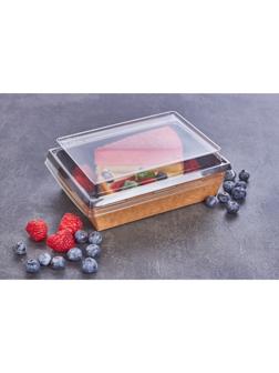 Салатник с купольной крышкой, черный, 16 х 12 х 6,5 см, 0,5 л