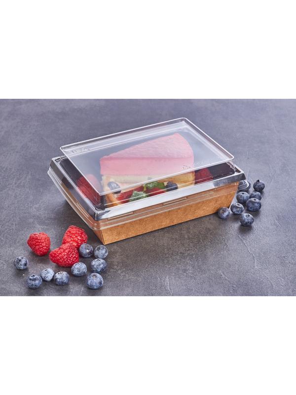 Салатник с купольной крышкой, черный, 16 х 12 х 6,5 см, 0,5 л