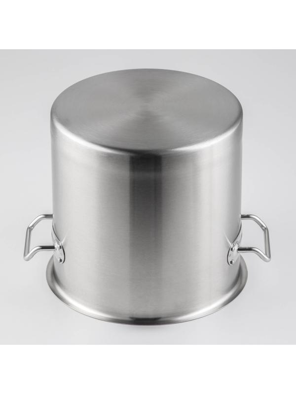 Кастрюля из нержавеющей стали Hanna Knövell HoReCa, 12 л, толщина 0,8 мм, 201 сталь, металлическая крышка