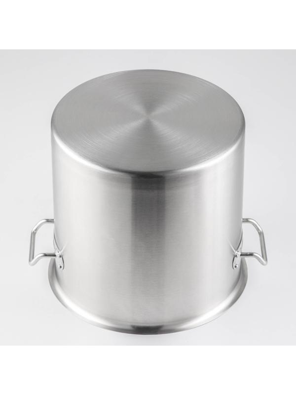 Кастрюля из нержавеющей стали Hanna Knövell HoReCa, 17 л, толщина 0,8 мм, 201 сталь, металлическая крышка