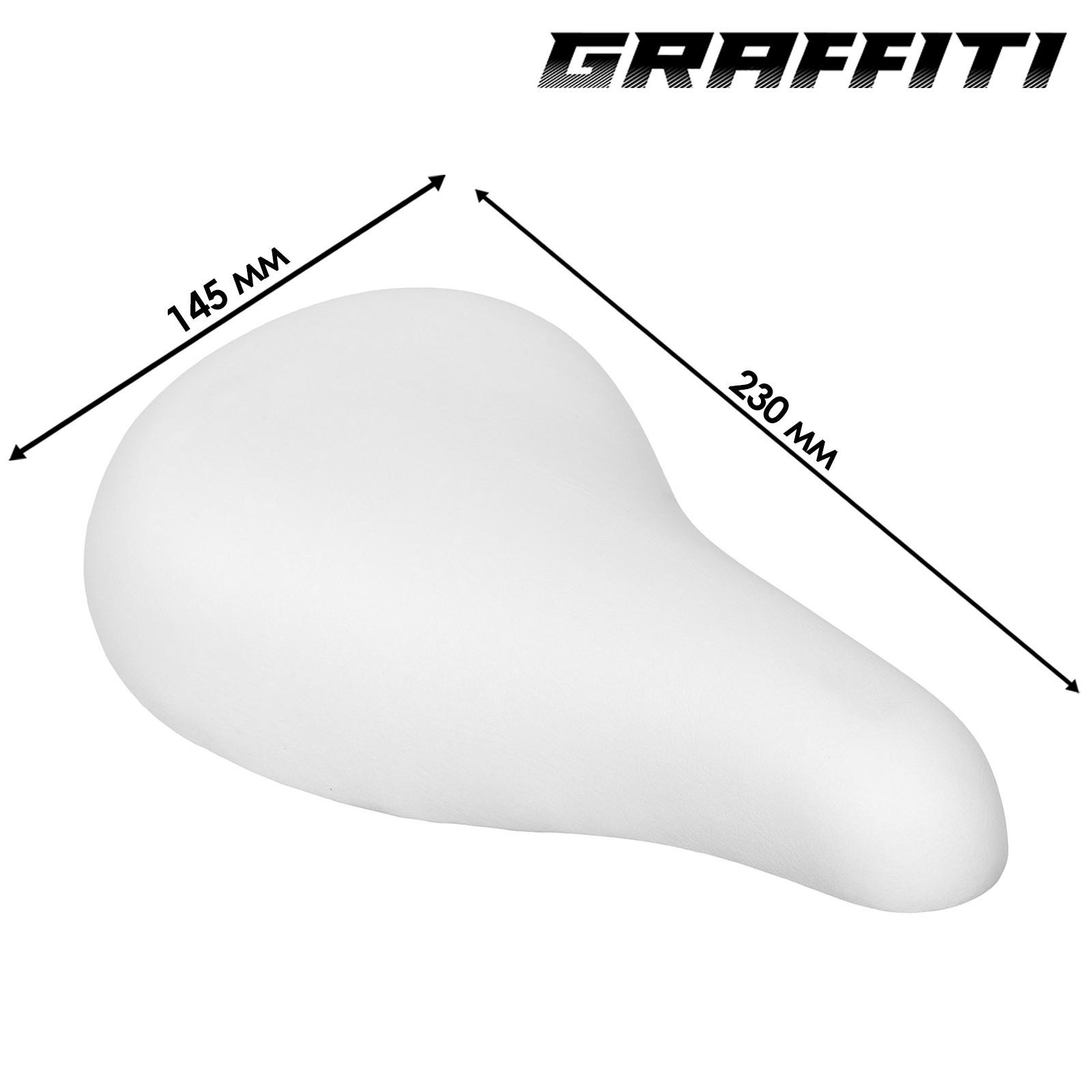 Седло для детского велосипеда Graffiti, цвет белый