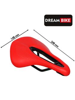 Седло Dream Bike спорт-комфорт, цвет красный