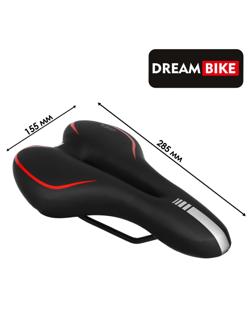 Седло Dream Bike спорт-комфорт, цвет красный