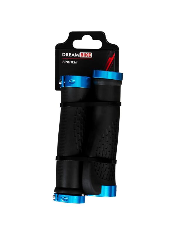 Грипсы 130 мм, Dream Bike, lock on 2 шт., посадочный диаметр 22,2 мм, цвет синий
