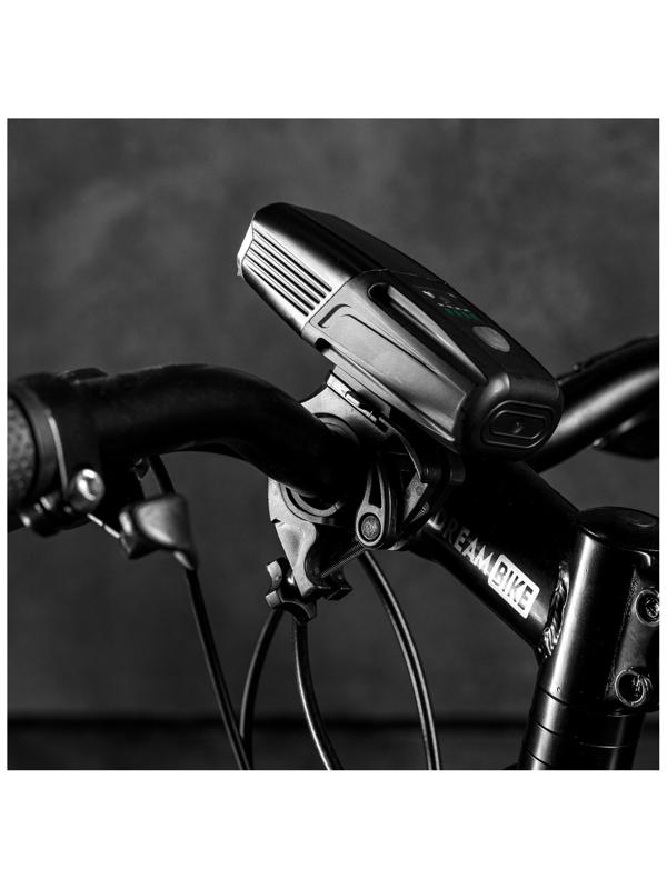 Фонарь велосипедный передний, 2 светодиода, 5 режимов