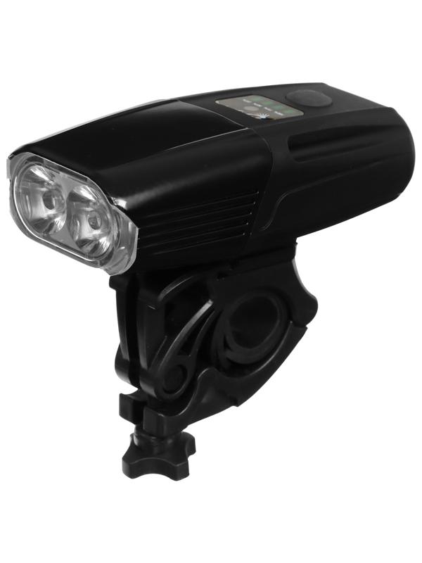 Фонарь велосипедный передний, 2 светодиода, 5 режимов